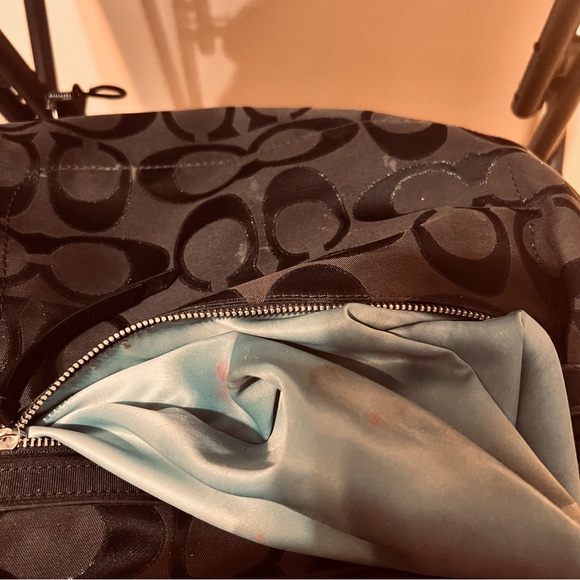 Coach 18979 Black Signature Jacquard Large Handbag - Picture 3 of 6